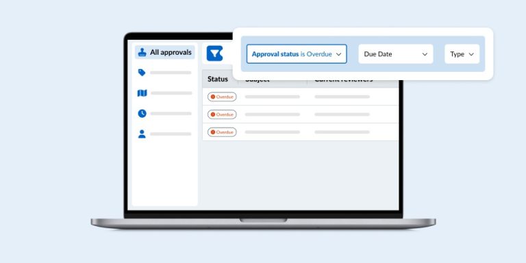 Approvals: Filters in Approval section