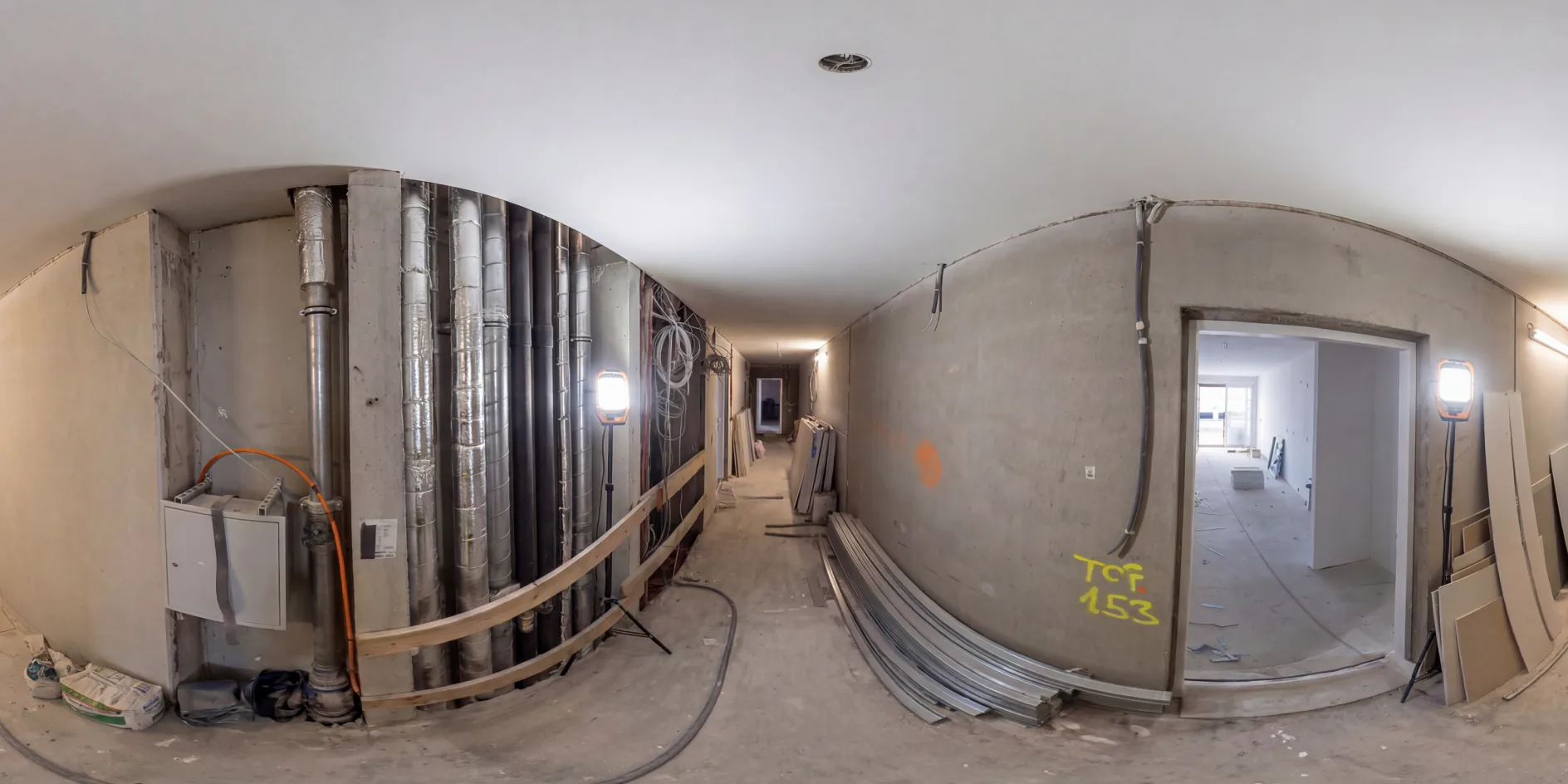 Behind the wall — installations before closing