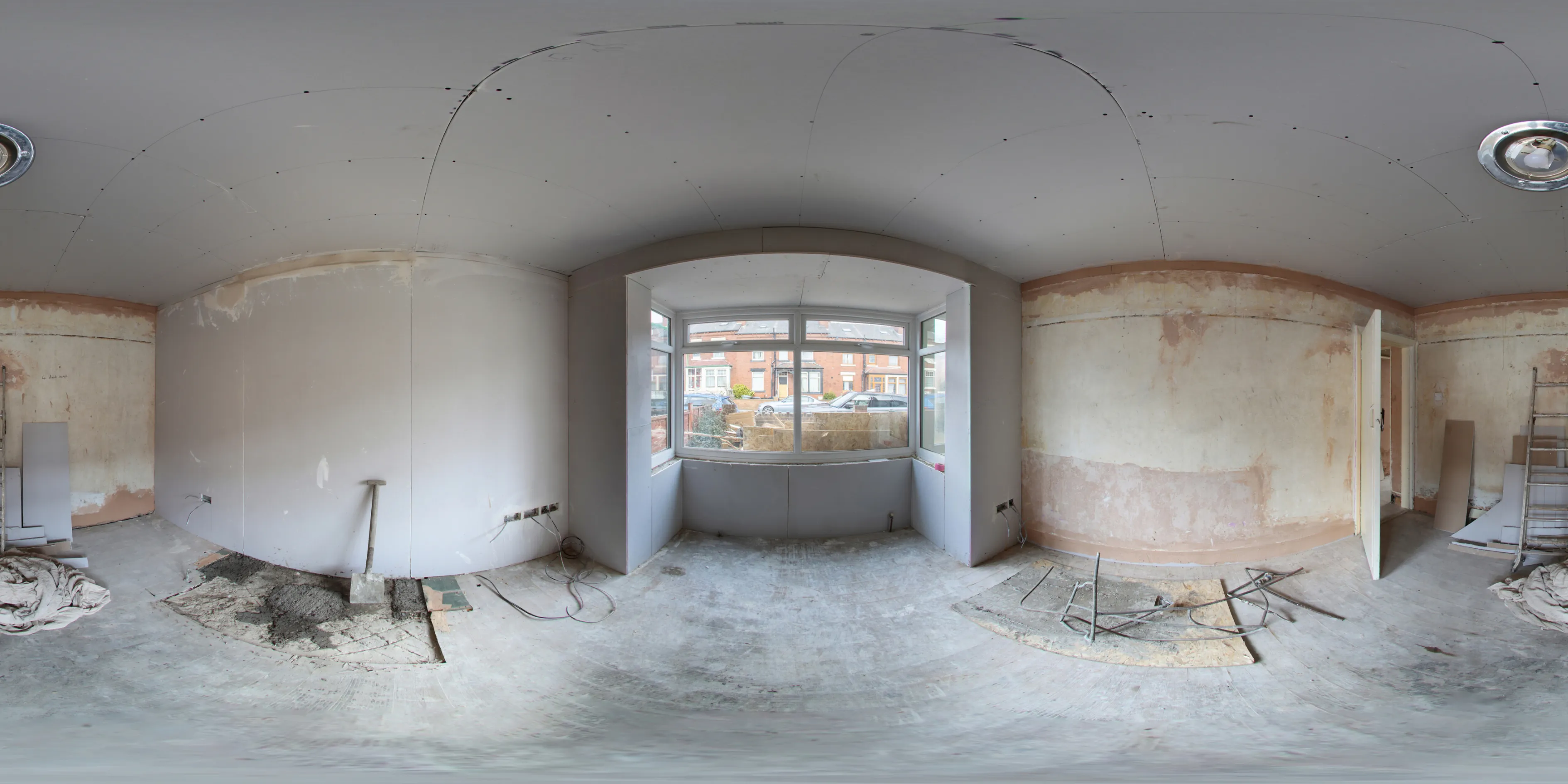 360° capture — plasterboard stage