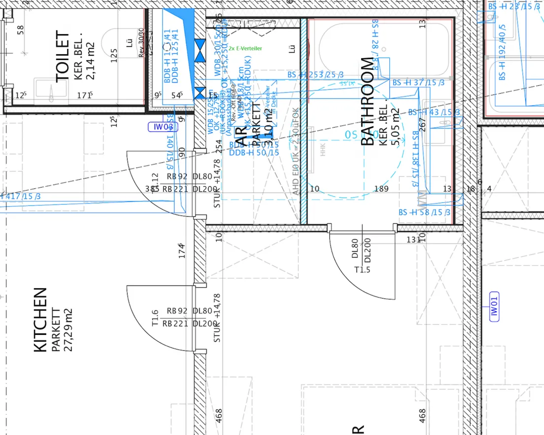 Floor plan with 360° capture walk route