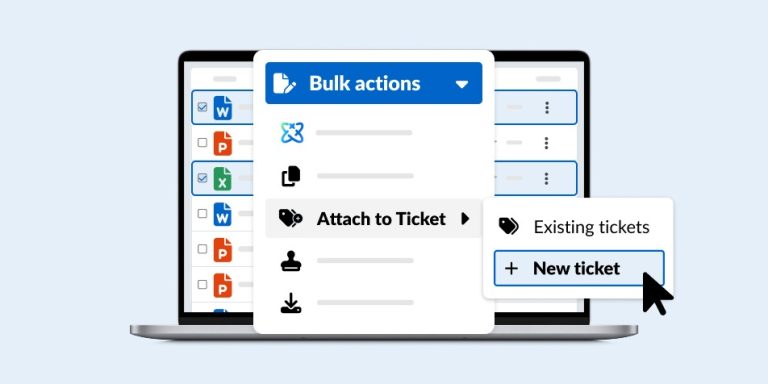 Document Management: Create Tickets in Documents