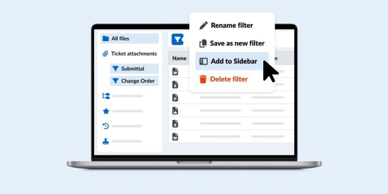 Documents: Quick Access Filters in Ticket Attachments