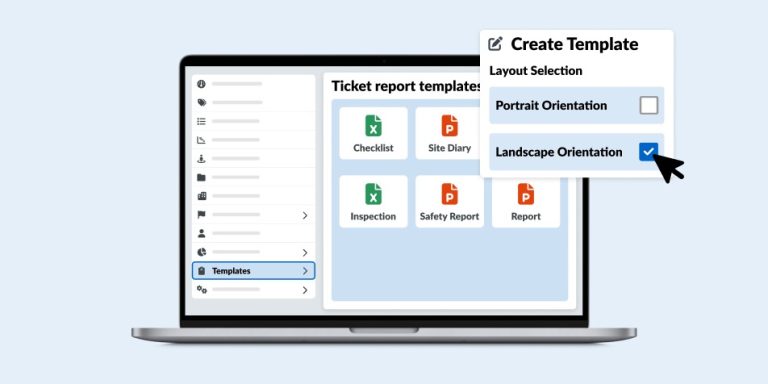 Ticket Report: Landscape page orientation