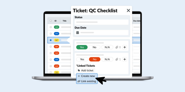 Create and link Tickets from Checklist items 